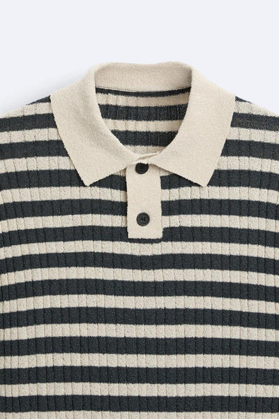 Old Money Stripe Polo