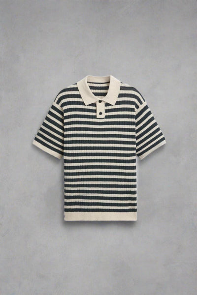 Old Money Stripe Polo