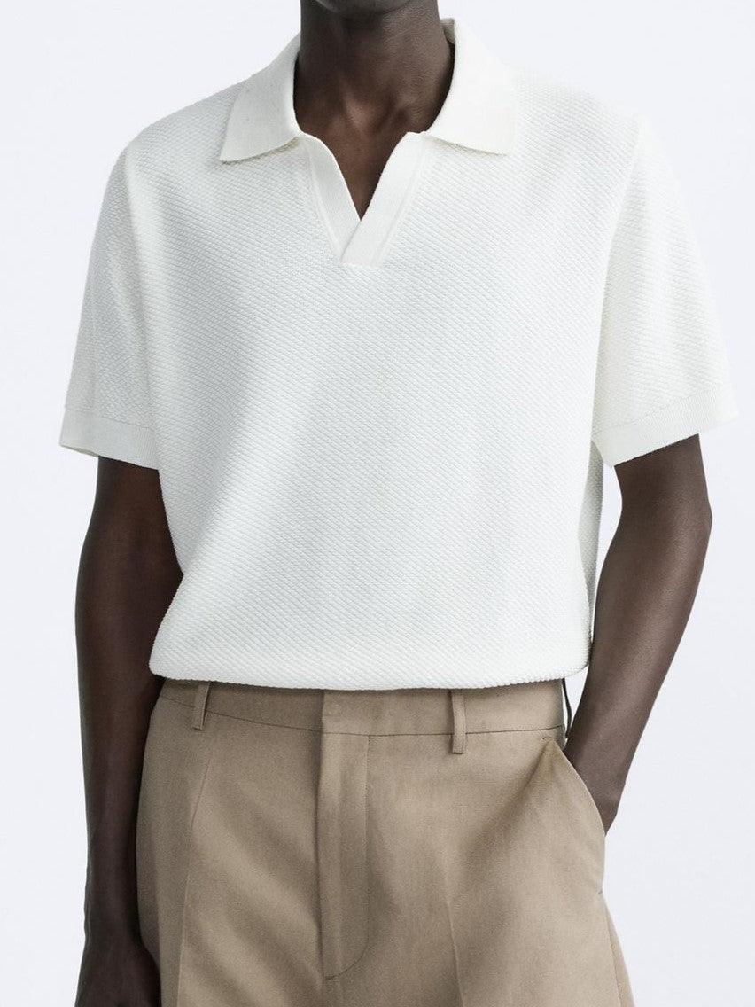 Old Money White Polo Shirt