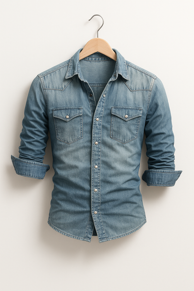 Classic Casual Denim Shirt for Men