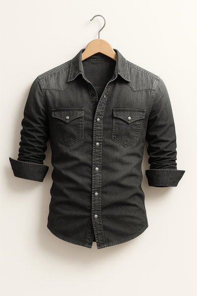 Classic Casual Denim Shirt for Men