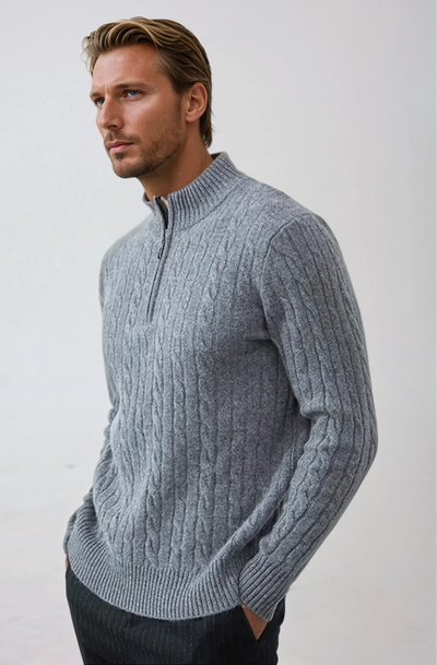 Men's Quarter Zip Sweater-2
