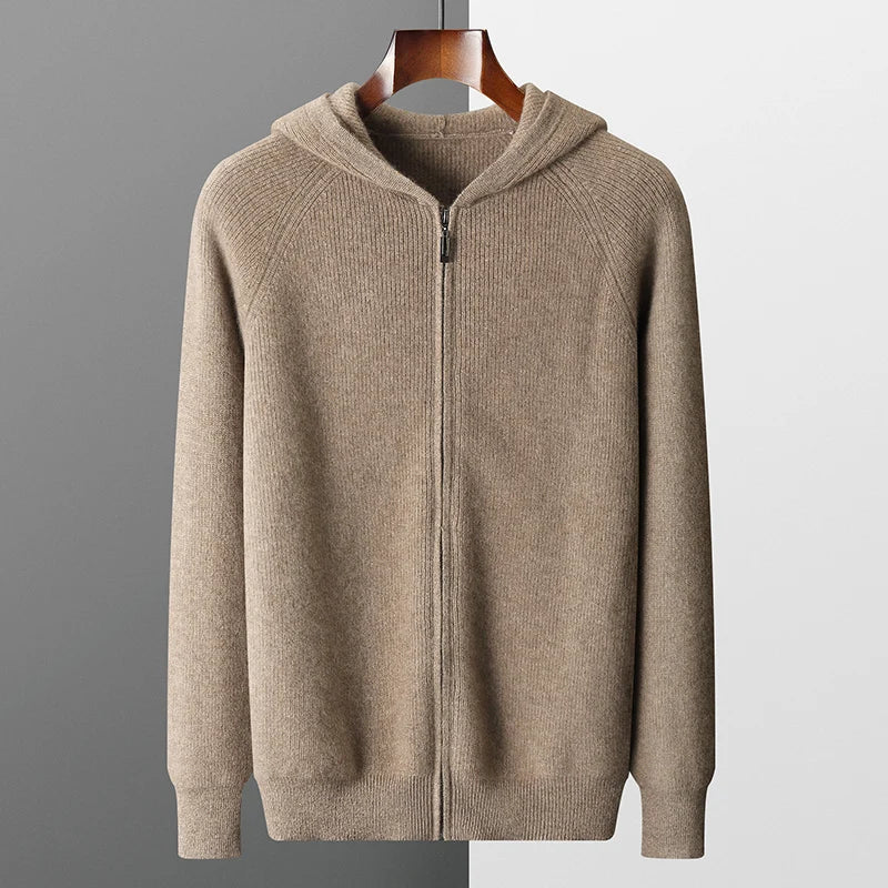 Men's Zipper Hooded Sweater