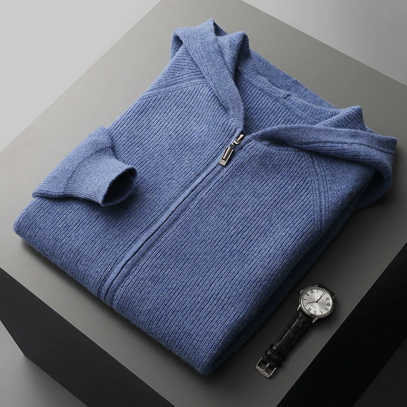 Men's Zipper Hooded Sweater
