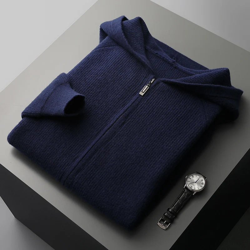 Men's Zipper Hooded Sweater