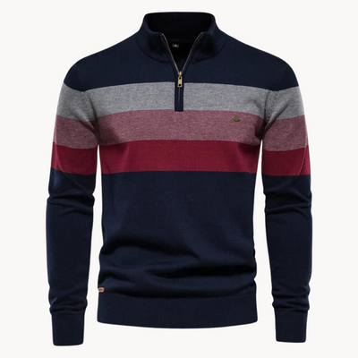 Men's Cotton Blend Quarter-Zip Sweater