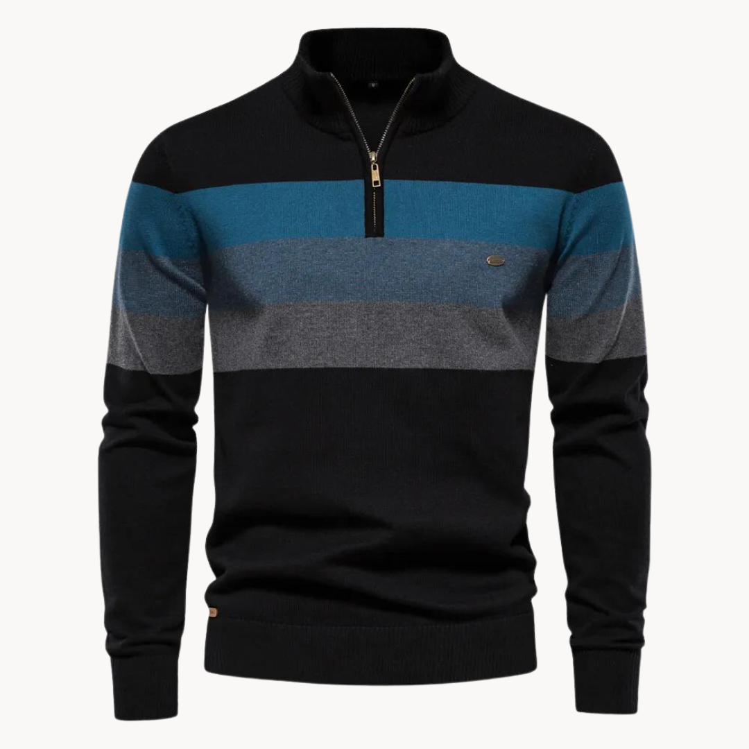 Men's Cotton Blend Quarter-Zip Sweater