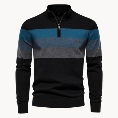 Men's Cotton Blend Quarter-Zip Sweater