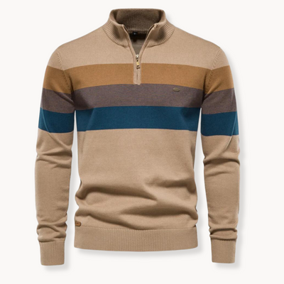Men's Cotton Blend Quarter-Zip Sweater