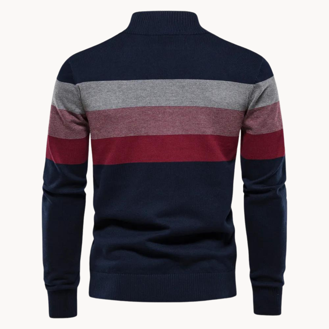 Men's Cotton Blend Quarter-Zip Sweater