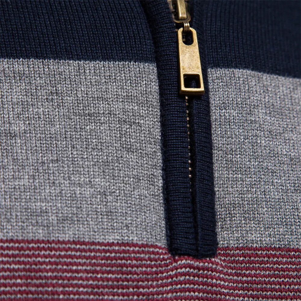 Men's Cotton Blend Quarter-Zip Sweater