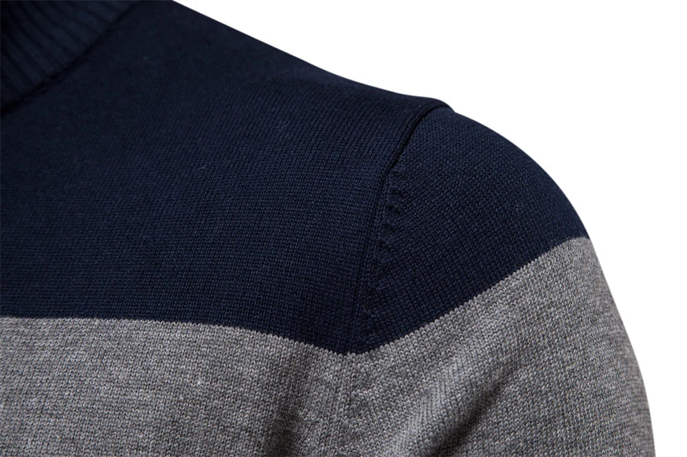 Men's Cotton Blend Quarter-Zip Sweater