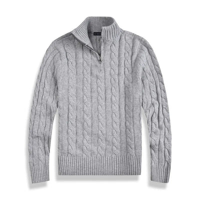Elegant Cotton Half-Zip Sweater