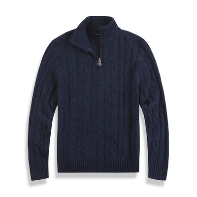 Elegant Cotton Half-Zip Sweater