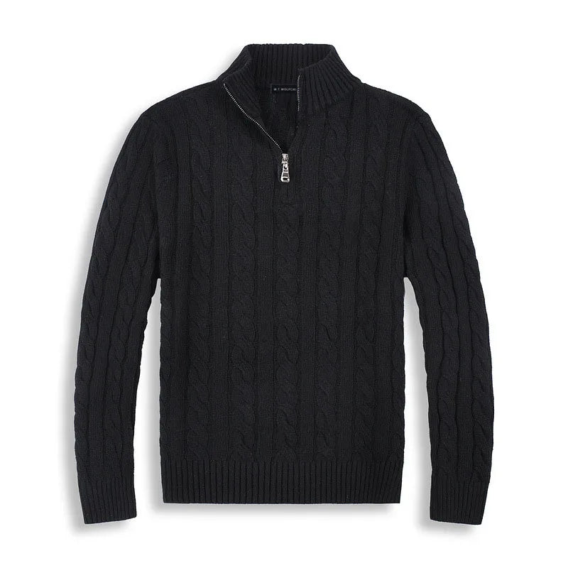 Elegant Cotton Half-Zip Sweater