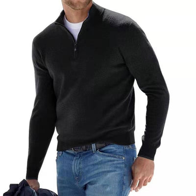 Men's Faux Wool V-Neck Sweater