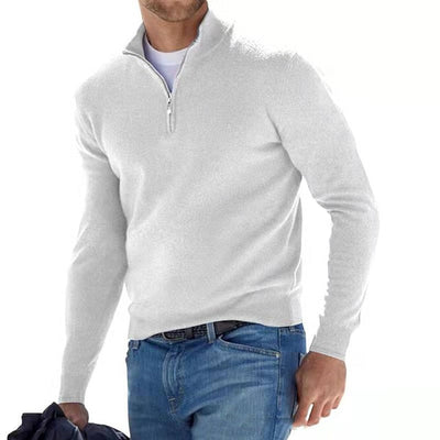 Men's Faux Wool V-Neck Sweater