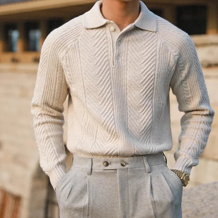 Elegant Knitted Long Sleeve Sweater