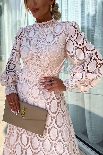 Stylish Lace Midi Dress
