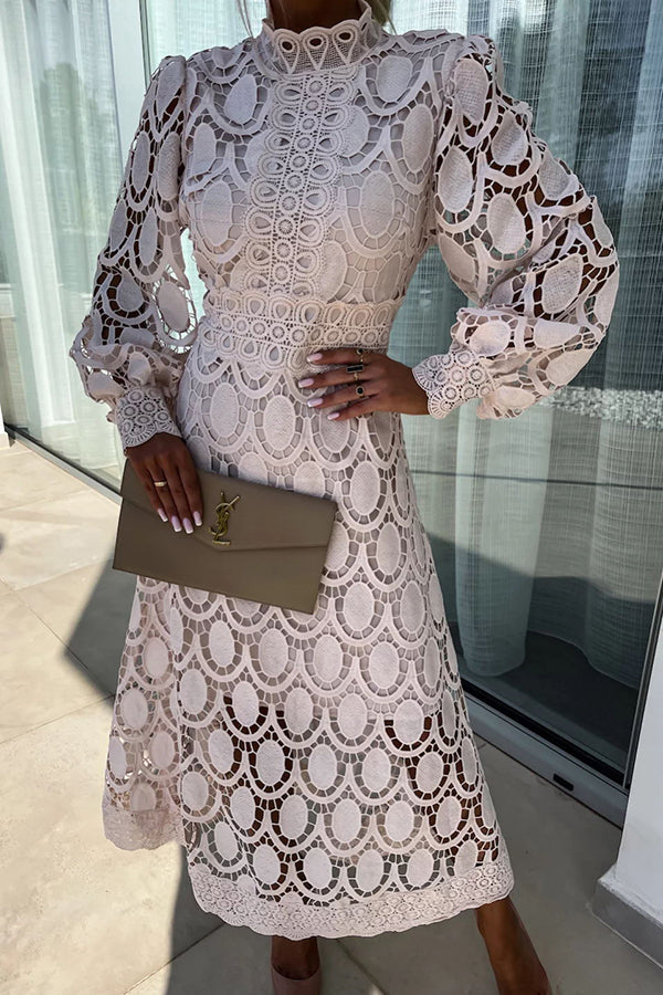 Stylish Lace Midi Dress