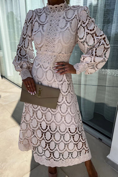 Stylish Lace Midi Dress