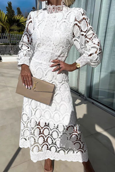 Stylish Lace Midi Dress