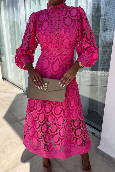 Stylish Lace Midi Dress