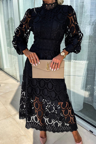 Stylish Lace Midi Dress