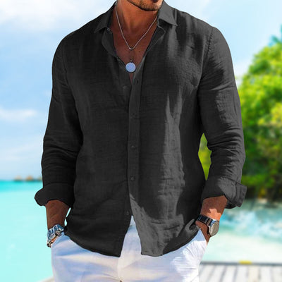 Elegant Linen Blend Casual Shirt