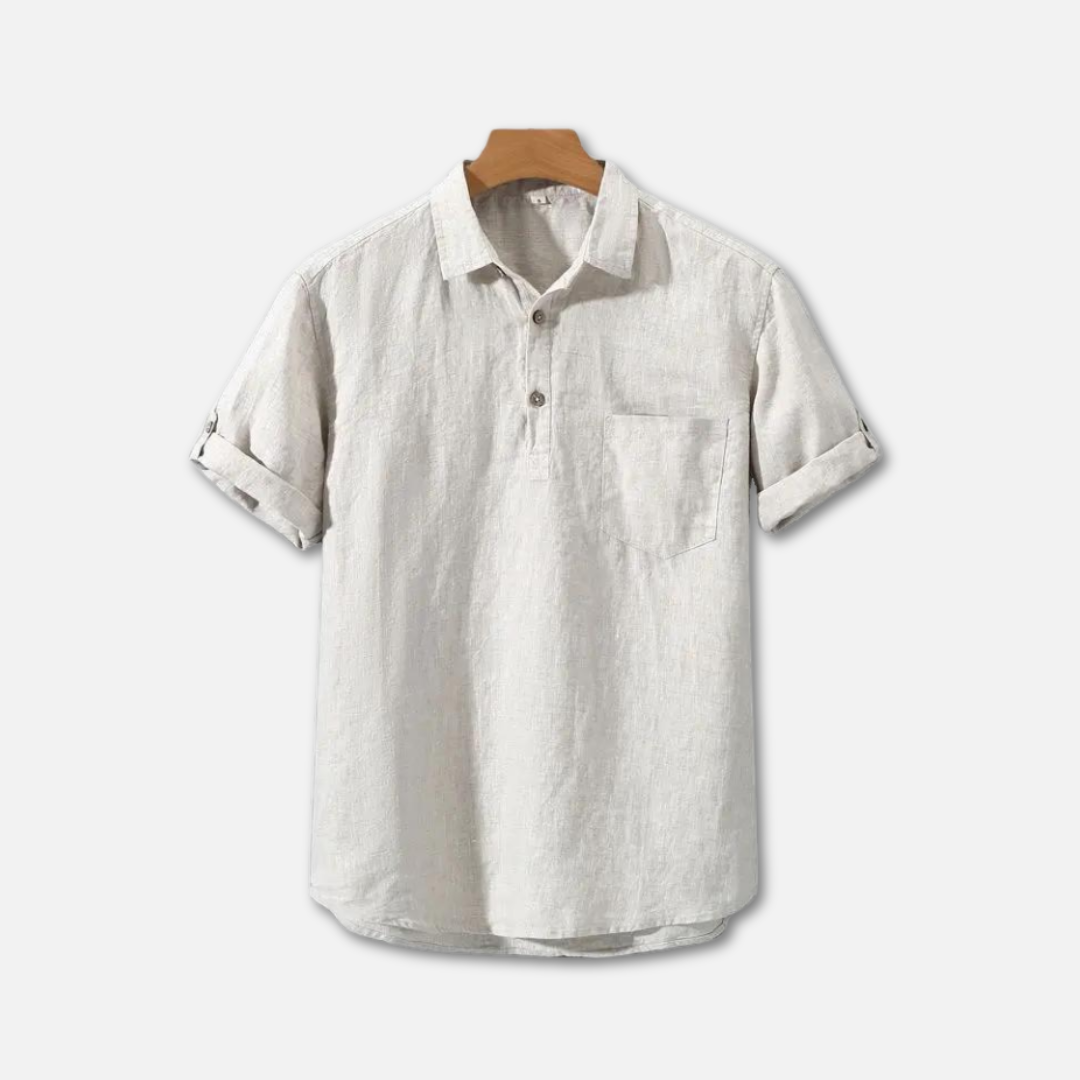 Elegant Linen Summer Polo Shirt