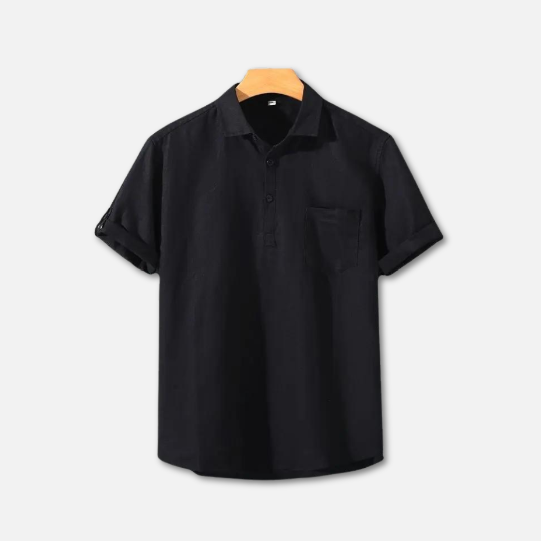 Elegant Linen Summer Polo Shirt