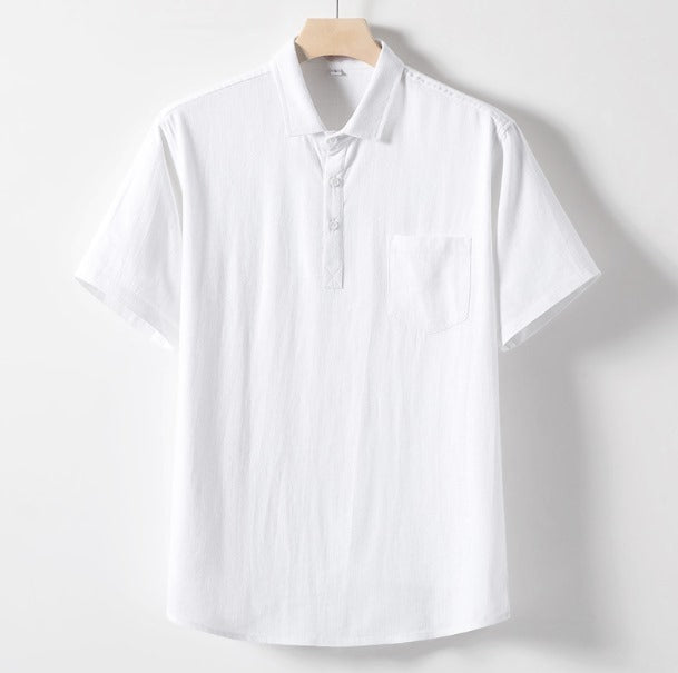 Elegant Linen Summer Polo Shirt