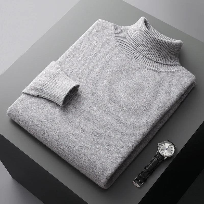 Elegant Merino Wool Turtleneck Sweater