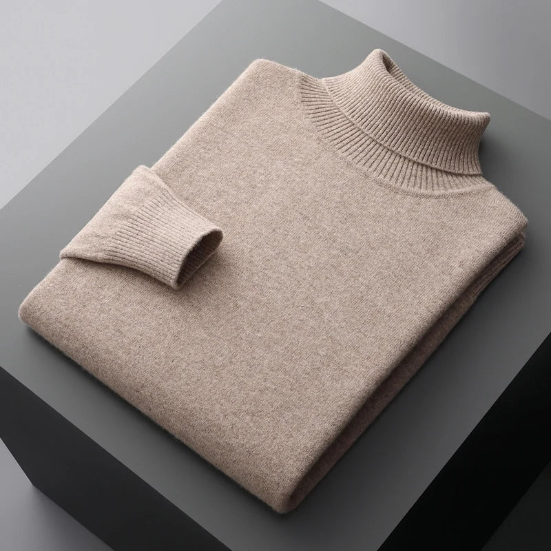 Elegant Merino Wool Turtleneck Sweater