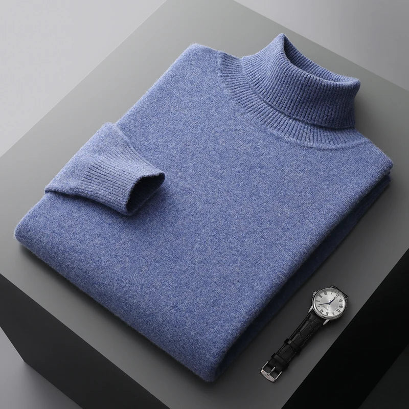 Elegant Merino Wool Turtleneck Sweater