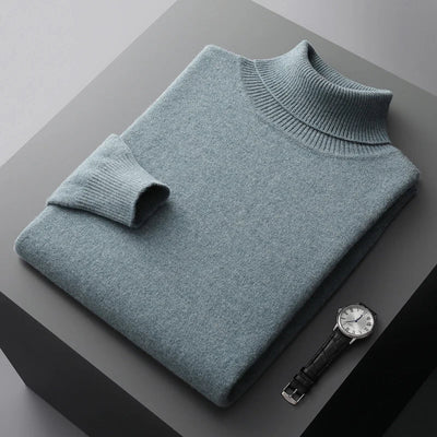 Elegant Merino Wool Turtleneck Sweater
