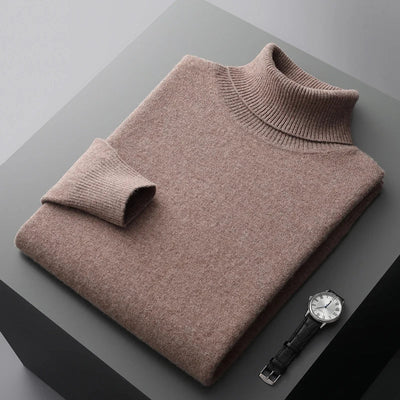 Elegant Merino Wool Turtleneck Sweater