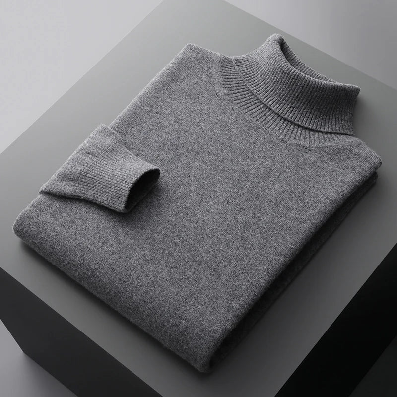 Elegant Merino Wool Turtleneck Sweater