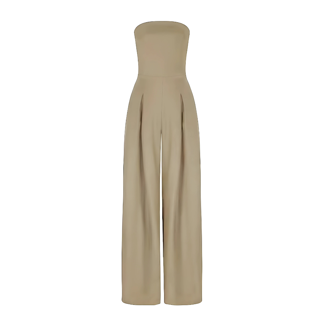 Women's Strapless Wide-Leg Jumpsuit