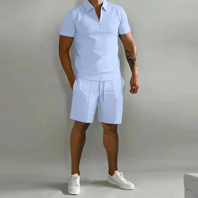 Summer Polo and Shorts Set for Men