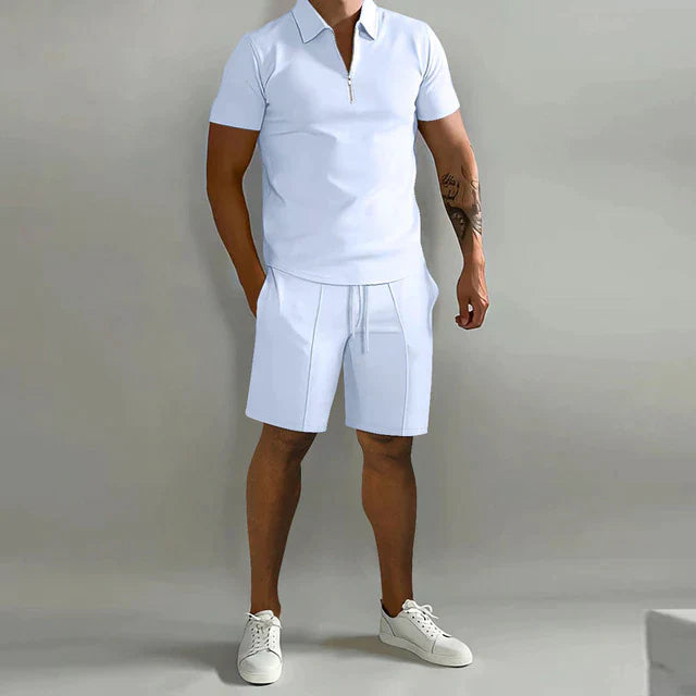 Summer Polo and Shorts Set for Men