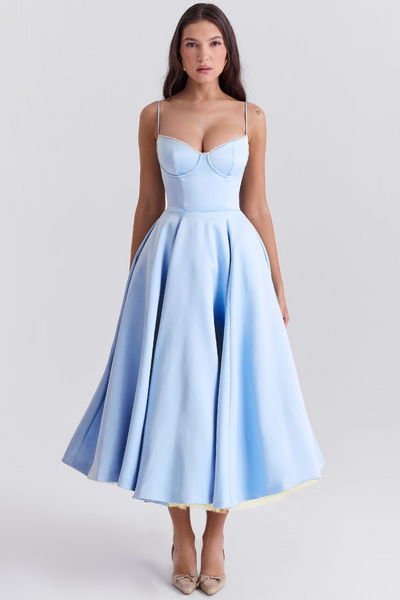 Elegant Vintage Midi Dress