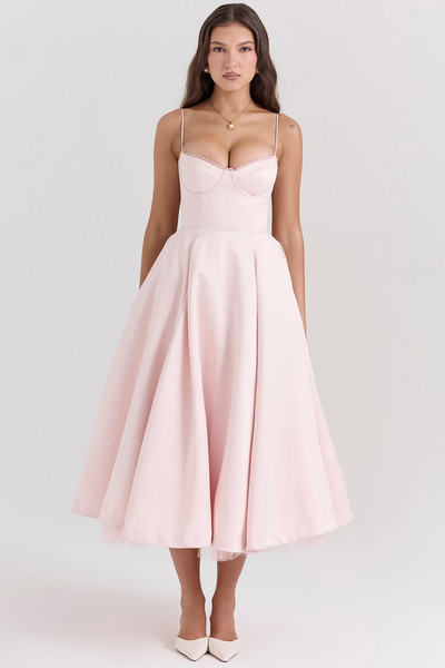 Elegant Vintage Midi Dress