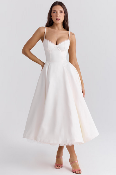 Elegant Vintage Midi Dress
