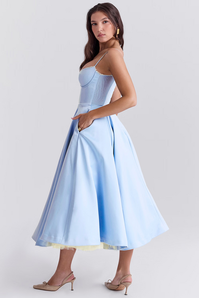 Elegant Vintage Midi Dress