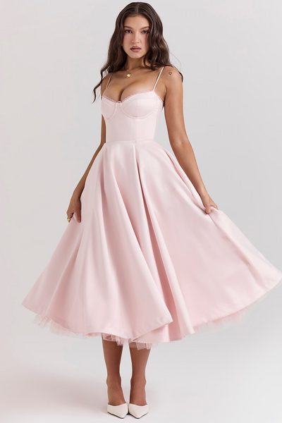 Elegant Vintage Midi Dress