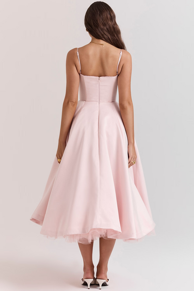 Elegant Vintage Midi Dress