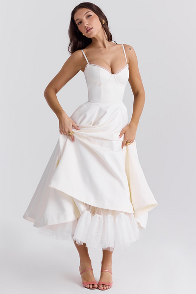 Elegant Vintage Midi Dress