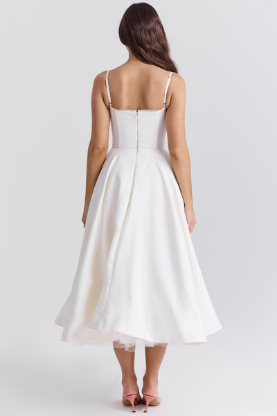 Elegant Vintage Midi Dress