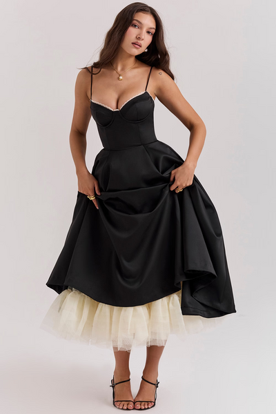 Elegant Vintage Midi Dress